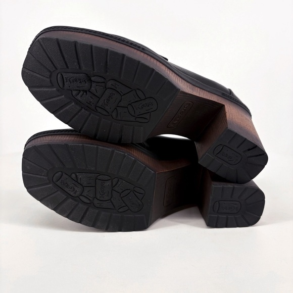 Korks Penny Chunky Platform Black Loafer Pumps 8 - Picture 9 of 15